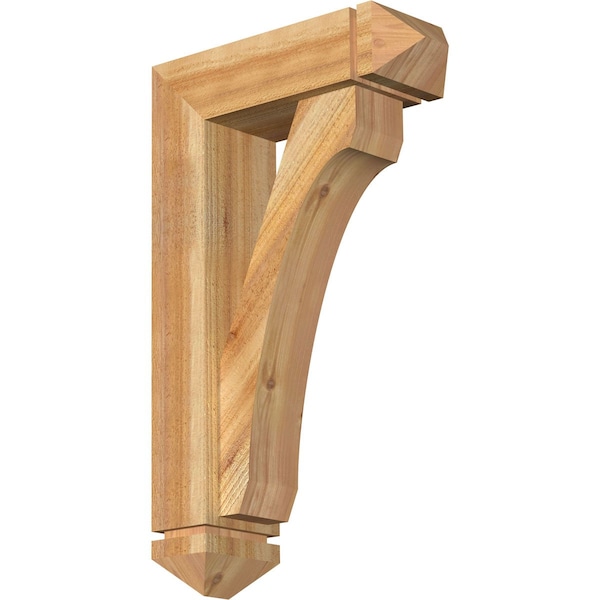 Ekena Millwork Legacy Arts and Crafts Rough Sawn Bracket w/ Offset Brace, Western Red Cedar, 6"W x 18"D x 30"H BKT0604X18X30LEC03RWR - main